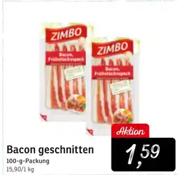 KONSUM ZIMBO Bacon geschnitten Angebot