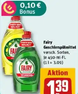 REWE Fairy Geschirrspülmittel Angebot