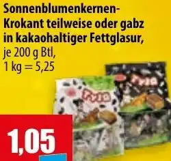 Mix Markt Sonnenblumenkernen Krokant teilweise oder gabz in kakaohaltiger Fettglasur Angebot