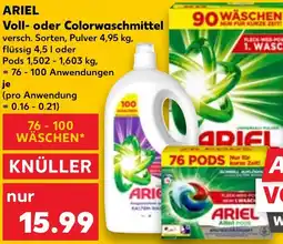Kaufland ARIEL Voll- oder Colorwaschmittel Angebot