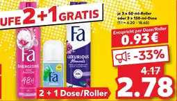 Kaufland FA Deo-Roll-on oder -Spray Angebot