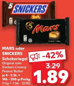 Kaufland MARS oder SNICKERS Schokoriegel Angebot