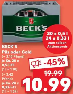 Kaufland BECK'S Pils oder Gold Angebot