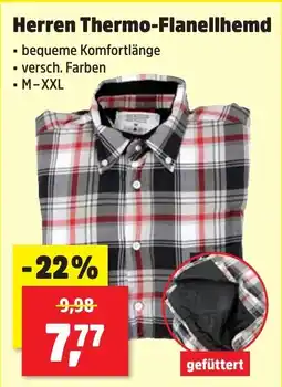 Thomas Philipps Herren Thermo-Flanellhemd Angebot
