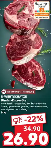 Kaufland K-WERTSCHÄTZE Rinder-Entrecôte Angebot