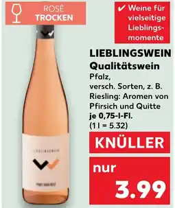 Kaufland LIEBLINGSWEIN Qualitätswein Angebot