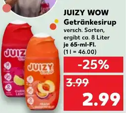 Kaufland JUIZY WOW Getränkesirup Angebot