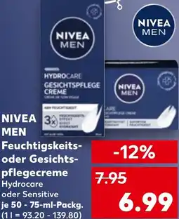 Kaufland NIVEA MEN Feuchtigskeits- oder Gesichtspflegecreme Angebot