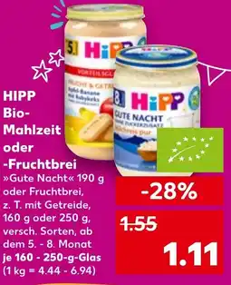 Kaufland HIPP Bio- Mahlzeit oder Fruchtbrei Angebot