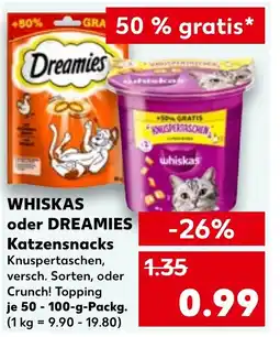 Kaufland WHISKAS oder DREAMIES Katzensnacks Angebot