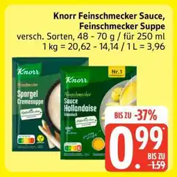 Edeka Knorr Feinschmecker Sauce, Feinschmecker Suppe Angebot