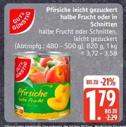 Edeka Pfirsiche leicht gezuckert Angebot