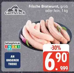 Edeka Frische Bratwurst, grob oder fein, 1 kg Angebot