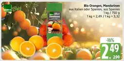 Edeka Bio Orangen, Mandarinen Angebot