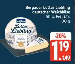 Edeka Bergader Lottes Liebling deutscher Weichkäse Angebot