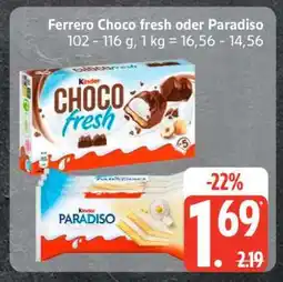 Edeka Ferrero Choco fresh oder Paradiso Angebot
