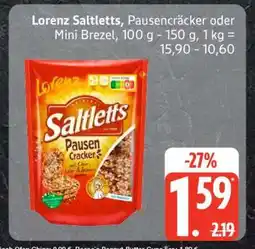 Edeka Lorenz Saltletts Pausencräcker oder Mini Brezel Angebot
