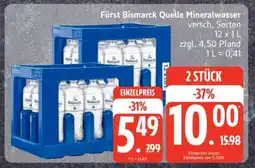 Edeka Fürst Bismarck Quelle Mineralwasser Angebot