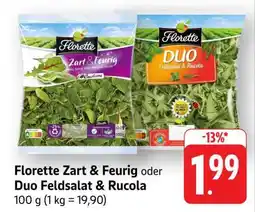 Edeka Florette Zart & Feurig oder Duo Feldsalat & Rucola Angebot