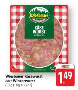 Edeka Wiesbauer Käsewurst oder Winzerwurst Angebot