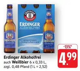 Edeka Erdinger alkoholfrei Angebot