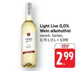 Edeka Light Live 0,0% Wein alkoholfrei Angebot