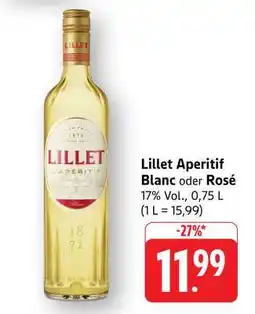Edeka Lillet Aperitif Blanc oder Rosé Angebot