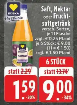 Edeka Saft, Nektar oder Fruchtsaftgetränk Angebot
