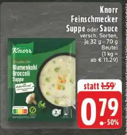 Edeka Knorr Feinschmecker Suppe oder Sauce Angebot