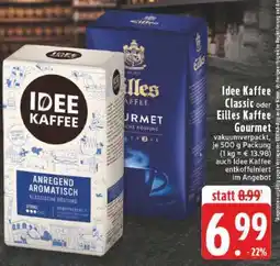 Edeka Idee Kaffee Classic oder Eilles Kaffee Gourmet Angebot