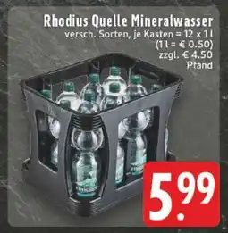 Edeka Rhodius Quelle Mineralwasser Angebot