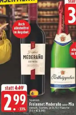Edeka FREIXENET Mederaño oder Mia Angebot