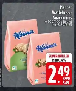 Edeka Manner Waffeln oder Snack minis Angebot