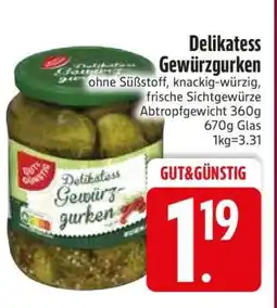 Edeka Delikatess Gewürzgurken Angebot