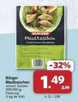 Famila Nord Ost BÜRGER Maultaschen Angebot