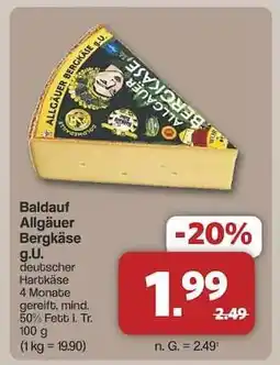 Famila Nord Ost Baldauf Allgäuer Bergkäse g.U Angebot