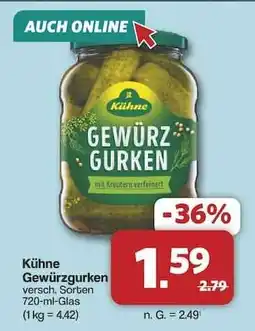 Famila Nord Ost KÜHNE Gewürzgurken Angebot