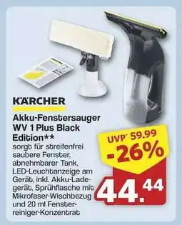Famila Nord Ost KÄRCHER Akku-Fenstersauger WV 1 Plus Black Edition Angebot