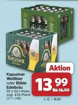 Famila Nord Ost Kapuziner Weißbier oder Büble Edelbräu Angebot