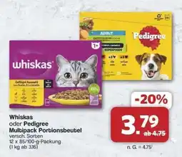 Famila Nord Ost Whiskas oder Pedigree Multipack Portionsbeutel Angebot