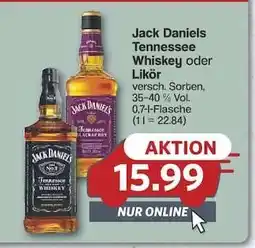 Famila Nord Ost Jack Daniels Tennessee Whiskey oder Likör Angebot