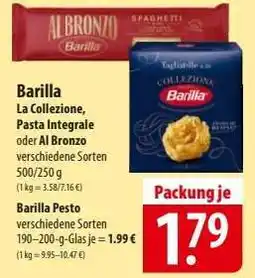 Famila Nord Ost Barilla La Collezione, Pasta Integrale oder Al Bronzo Angebot