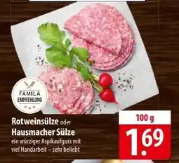 Famila Nord Ost Rotweinsülze oder Hausmacher Sülze Angebot