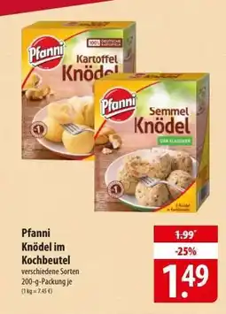 Famila Nord Ost Pfanni Knödel im Kochbeutel Angebot