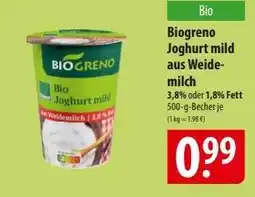 Famila Nord Ost Biogreno Joghurt mild aus Weidemilch Angebot
