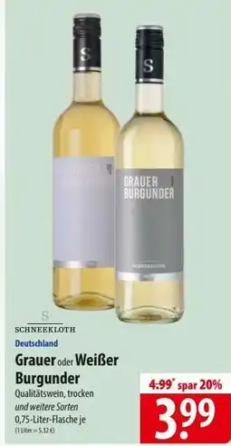 Famila Nord Ost Grauer oder Weißer Burgunder Angebot