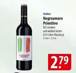 Famila Nord Ost Negroamaro Primitivo Angebot