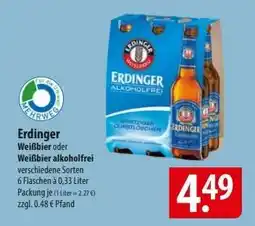 Famila Nord Ost Erdinger Weißbier oder Weißbier alkoholfrei Angebot