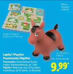 Lidl Lupilu /Playtive Puzzlematte/Hüpfpferd Angebot