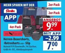 Famila Nord Ost Herren-Boxershorts, -Retroshorts oder -Slip Angebot